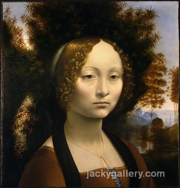 Ginevra De Benci, Leonardo Da Vinci's high quality hand-painted oil painting reproduction